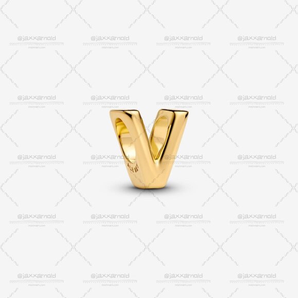 Pandora Letter V Alphabet Charm - Picture 1 of 6
